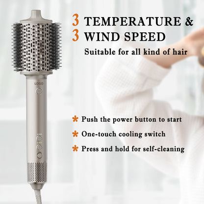 5-in-1 Hair Dryer Brush-110,000 RPM High-Speed Blow Dryer with Auto-Wrap Curlers, Frizz-Free Fast Drying, Multi-Styler for Straightening, Volumizing, and Curling